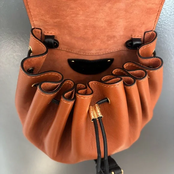 Ulla Johnson Paloma Ruched Convertible Leather Bag - Picture 4 of 9